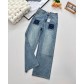 LOEWE 로에베 하이웨이스트 스트레이트 데님 팬츠 청바지 의류