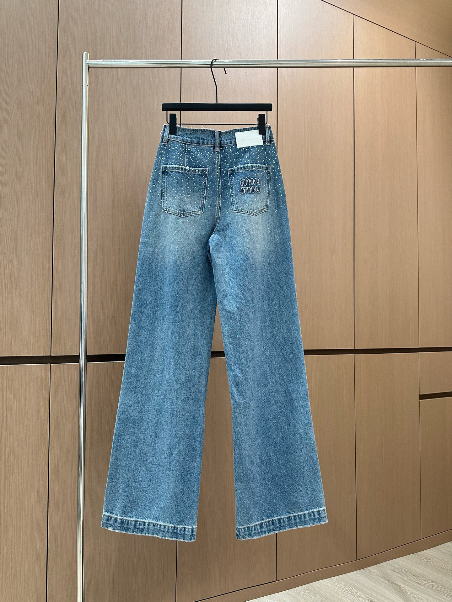 miumiu 미우미우 컷팅/플리스 핫픽스 데님 팬츠 청바지 의류