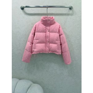 miumiu 미우미우 핑크 자카드 다운 패딩 점퍼 자켓 재킷 의류