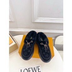 LV 루이비통 CORTINA (코르티나) 압화 털 슬리퍼 로퍼 신발