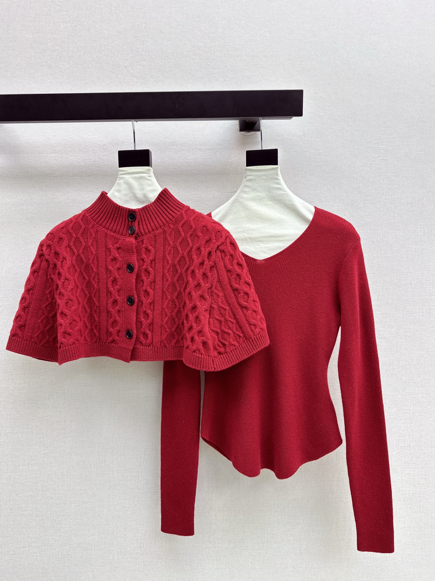 Chanel 샤넬 라운드넥 니트 + 케이프 투피스 세트 의류