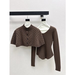 Chanel 샤넬 라운드넥 니트 + 케이프 투피스 세트 의류