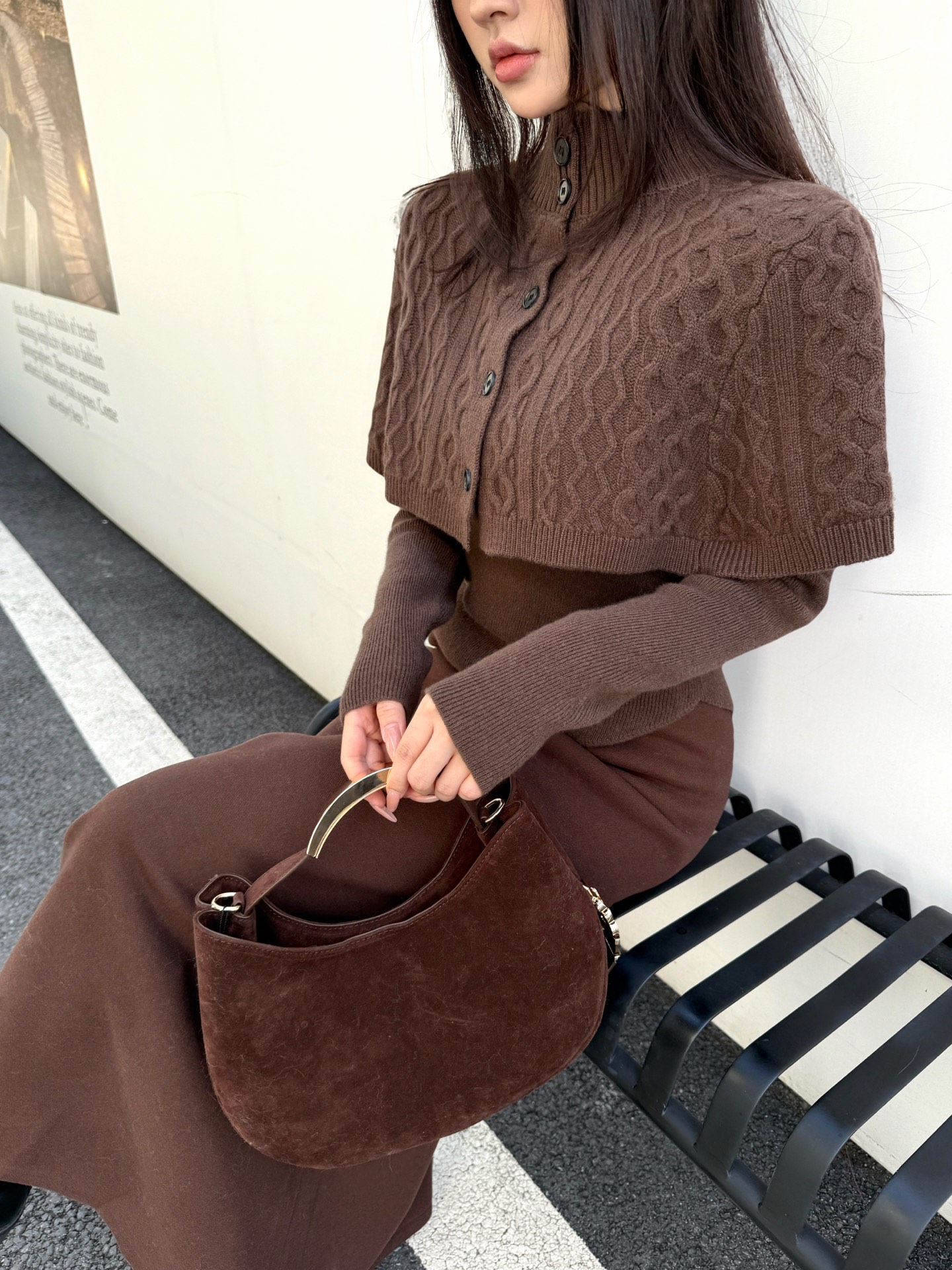 Chanel 샤넬 라운드넥 니트 + 케이프 투피스 세트 의류