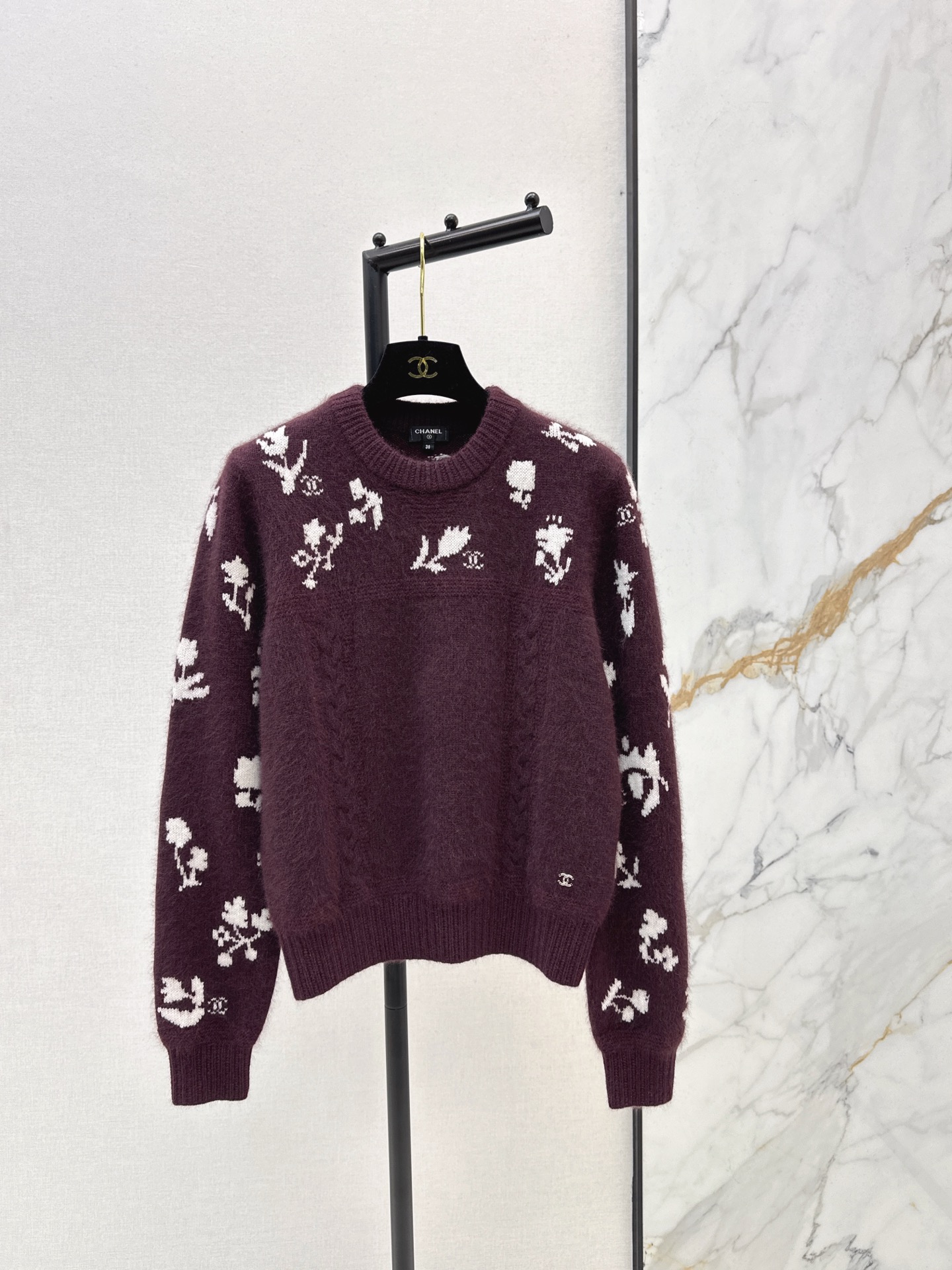 Chanel 샤넬 스키 시리즈 라운드넥 탑 니트 의류