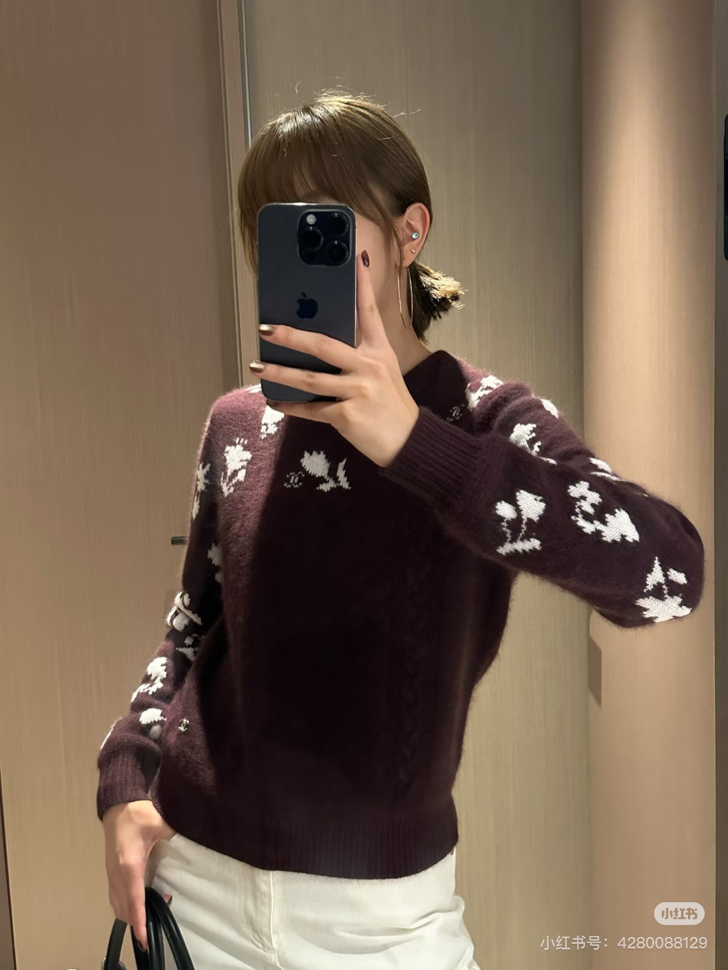 Chanel 샤넬 스키 시리즈 라운드넥 탑 니트 의류