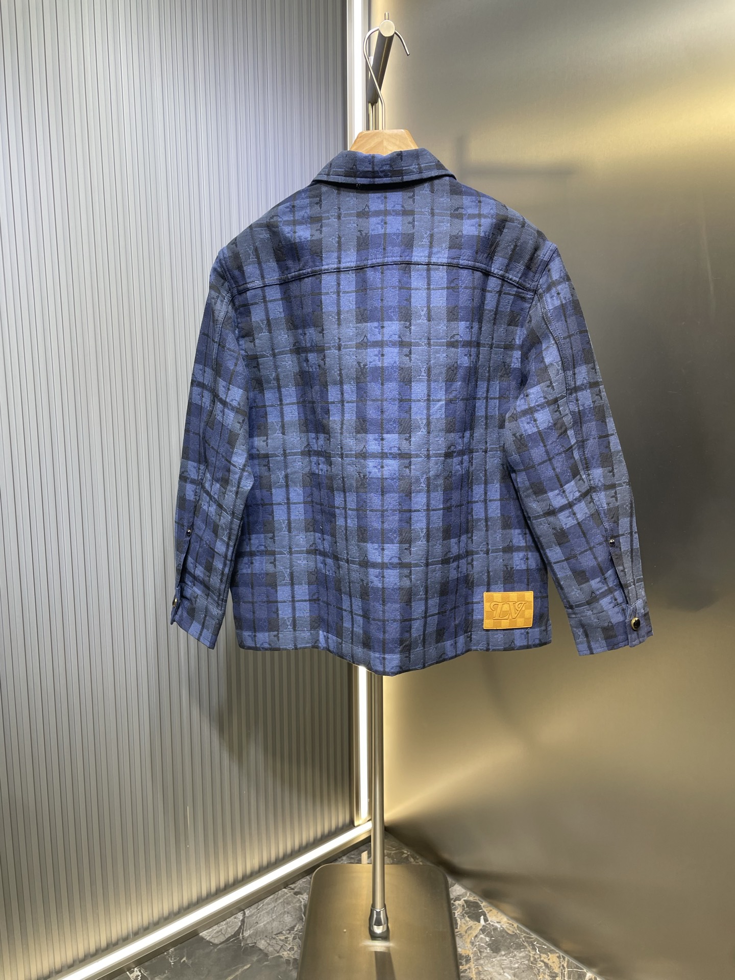 LOUIS VUITTON LV 루이비통 모노그램 체크 데님 셔츠 자켓 의류