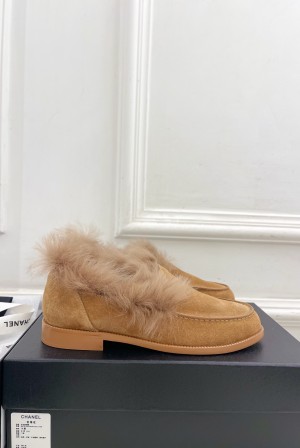 Chanel 샤넬 더블 C 롱헤어 빈티지 로퍼 신발