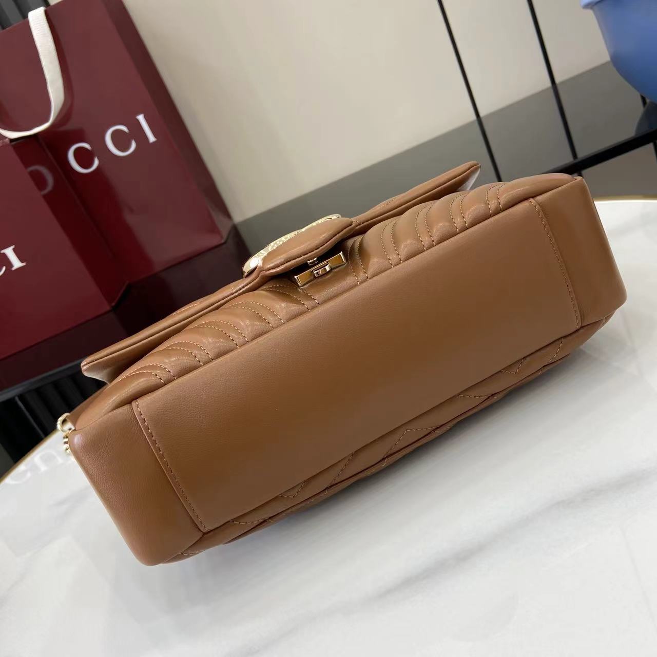 GUCCI 구찌 체인 핸드백 숄더백 가방 라지