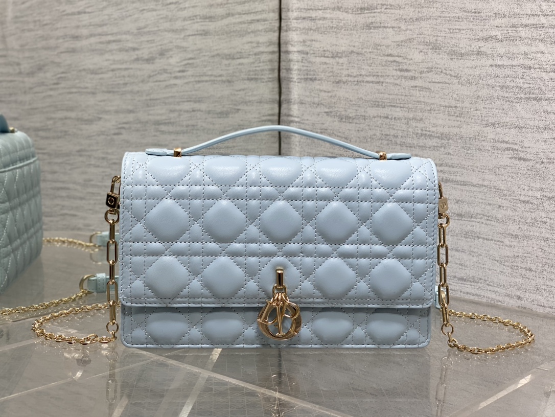 Dior CD 디올 중형 미디움 진주 체인 클러치백 가방