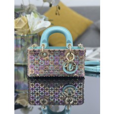 Lady D-Joy Dior 디올 레이디 디조이 미니자 비즈 장식 숄더백 토트백 가방