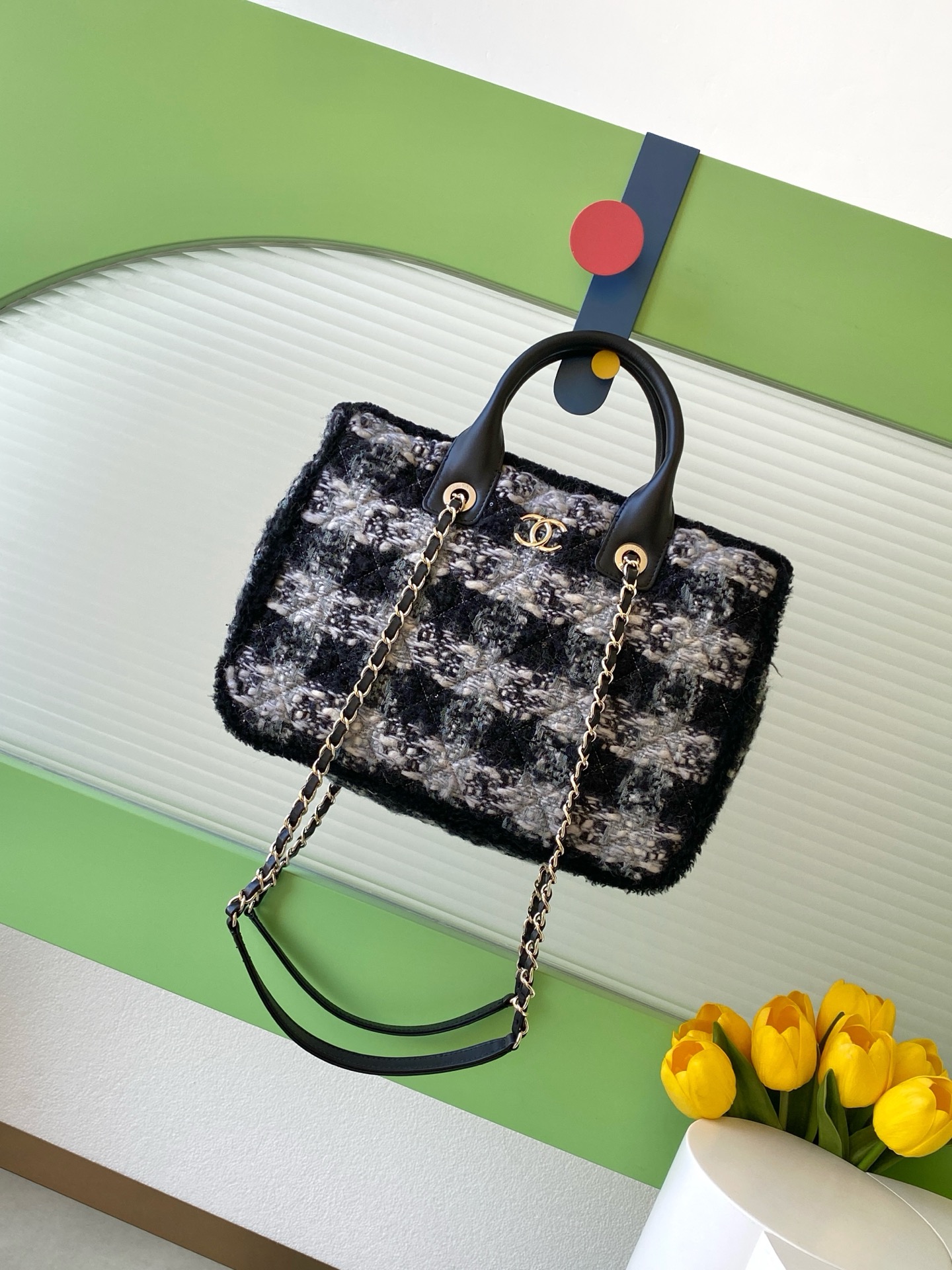 Chanel 샤넬 25N 트위드 토트백 숄더백 가방 스몰