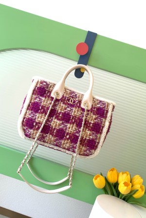 Chanel 샤넬 25N 트위드 토트백 숄더백 가방 스몰