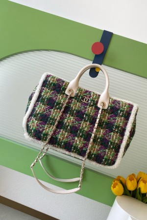 Chanel 샤넬 25N 트위드 토트백 숄더백 가방 라지