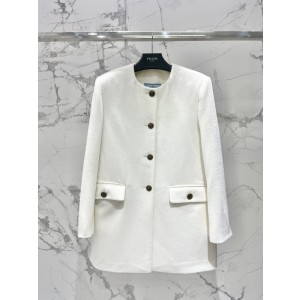 PRADA 프라다 중기장 울 코트 의류