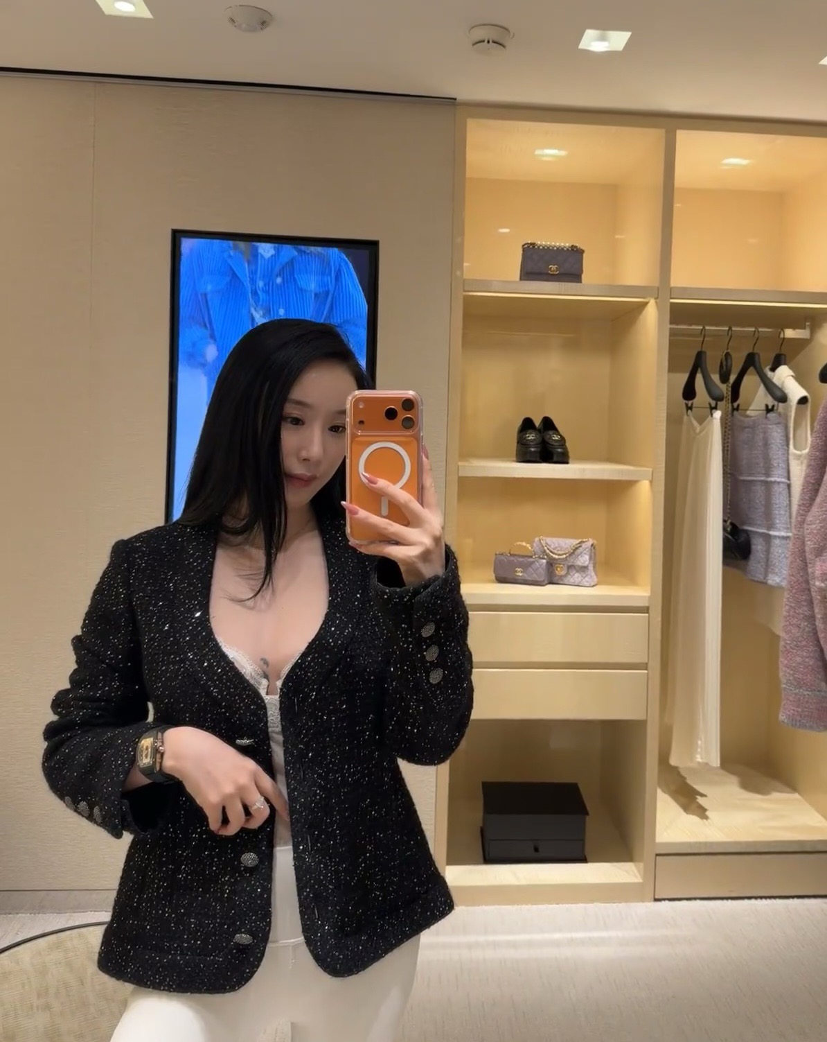 Chanel 샤넬 블링 스팽글 트위드 자켓 재킷 의류