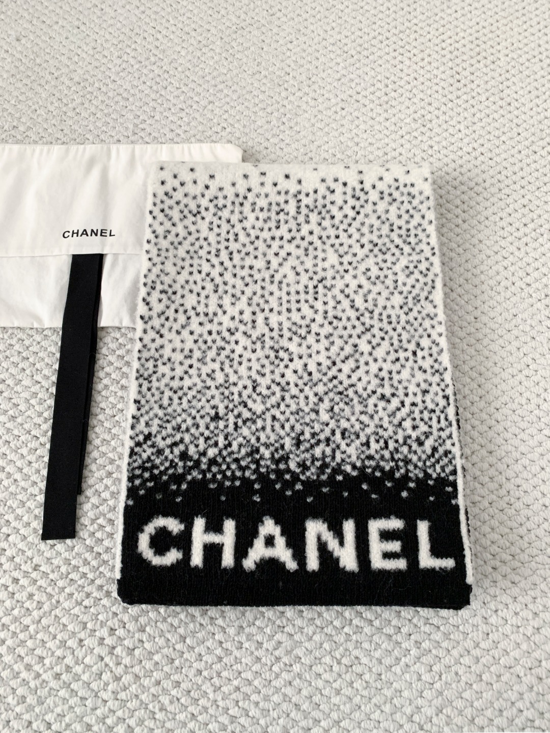 CHANEL 샤넬 스키 라인 니트 캐시미어 머플러 목도리