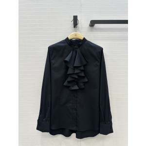 Dior CD 디올 러플 하이넥 셔츠 블라우스 의류