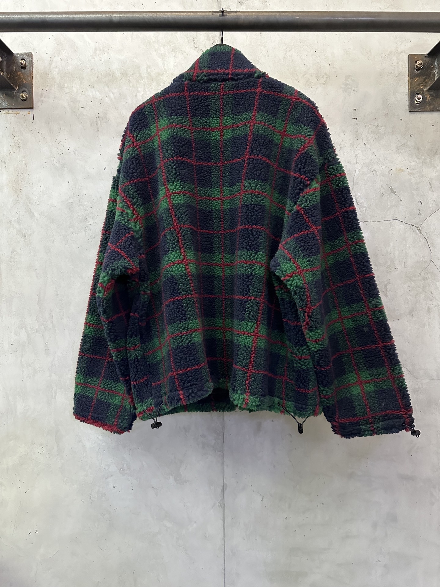 MiuMiu 미우미우 양고슬 체크 자수 집업 점퍼 후리스 플리스 자켓 재킷 의류