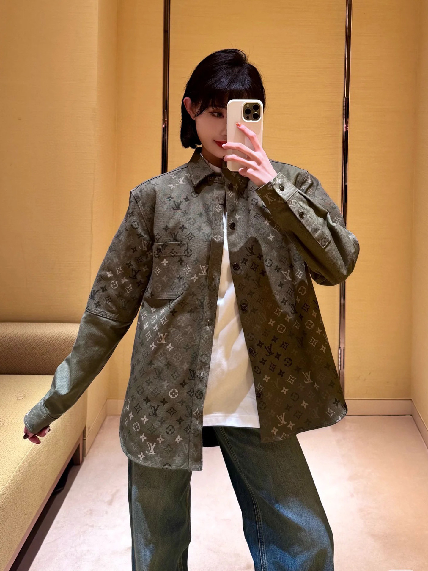 LV 루이비통 카라 풀프린트 워크 자켓 셔츠 의류