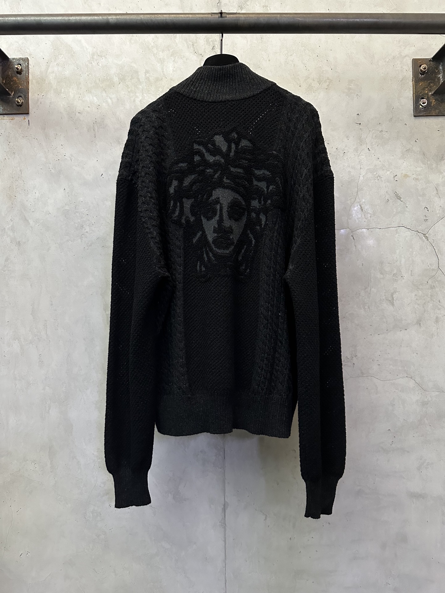 VERSACE 베르사체 하이넥 집업 니트 자켓 재킷 의류