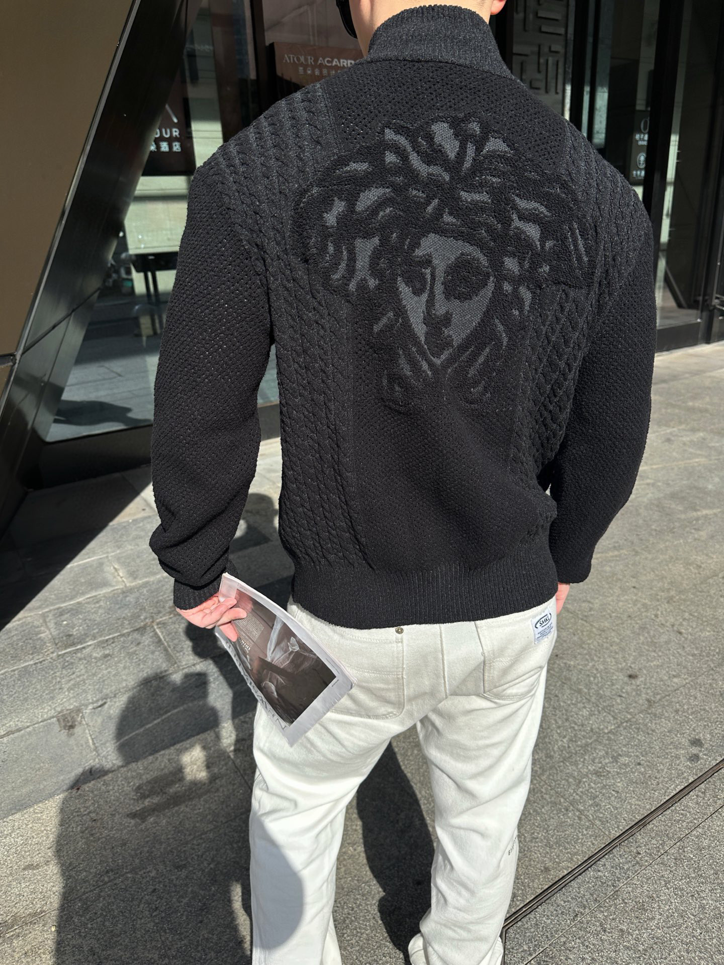 VERSACE 베르사체 하이넥 집업 니트 자켓 재킷 의류