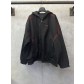 Balenciaga 발렌시아가 블랙·레드 배색 리버시블 후드 집업 자켓 재킷 의류