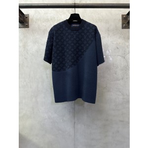 LOUIS VUITTON LV 루이비통 자카드 로고 니트 반팔 티셔츠 의류