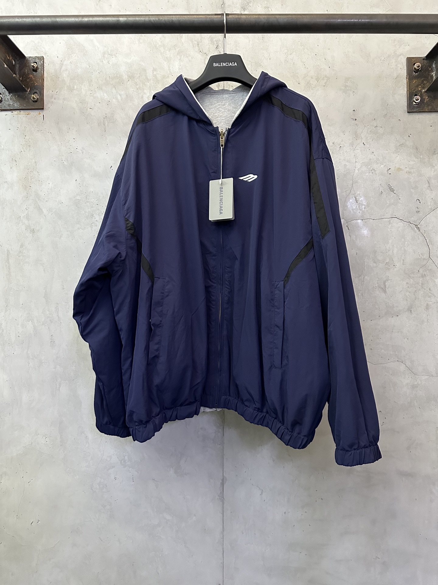 Balenciaga 발렌시아가 그레이블루 리버시블 후드 집업 자켓 재킷 의류