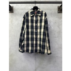 Loewe 로에베 체크 가죽 트리밍 셔츠 집업 재킷 자켓 의류