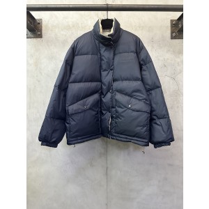 MIUMIU 미우미우 더블페이스 하이넥 로고 집업 다운 패딩 재킷 의류