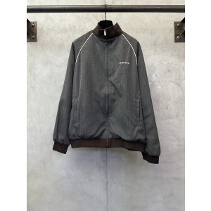 미우미우 MIUMIU 스탠드카라 스트라이프 집업 재킷 자켓 의류