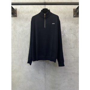 MIUMIU 미우미우 하이넥 반 하프 집업 니트 의류