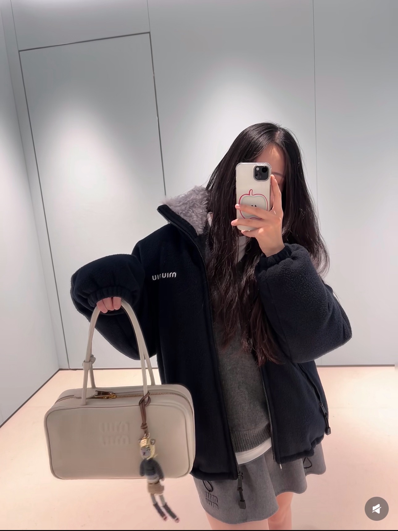 MiuMiu 미우미우 양털 다운 플리스 자켓 재킷 의류