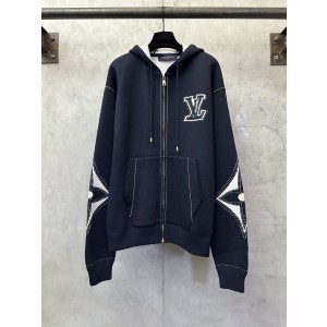 Louis Vuitton LV 루이비통 니트 인레이 지퍼 후드 집업 자켓 의류