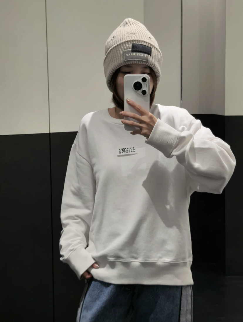 Martin Mariela MM6 마틴 메종 마르지엘라 외라벨 라운드넥 긴팔 맨투맨 티셔츠 의류