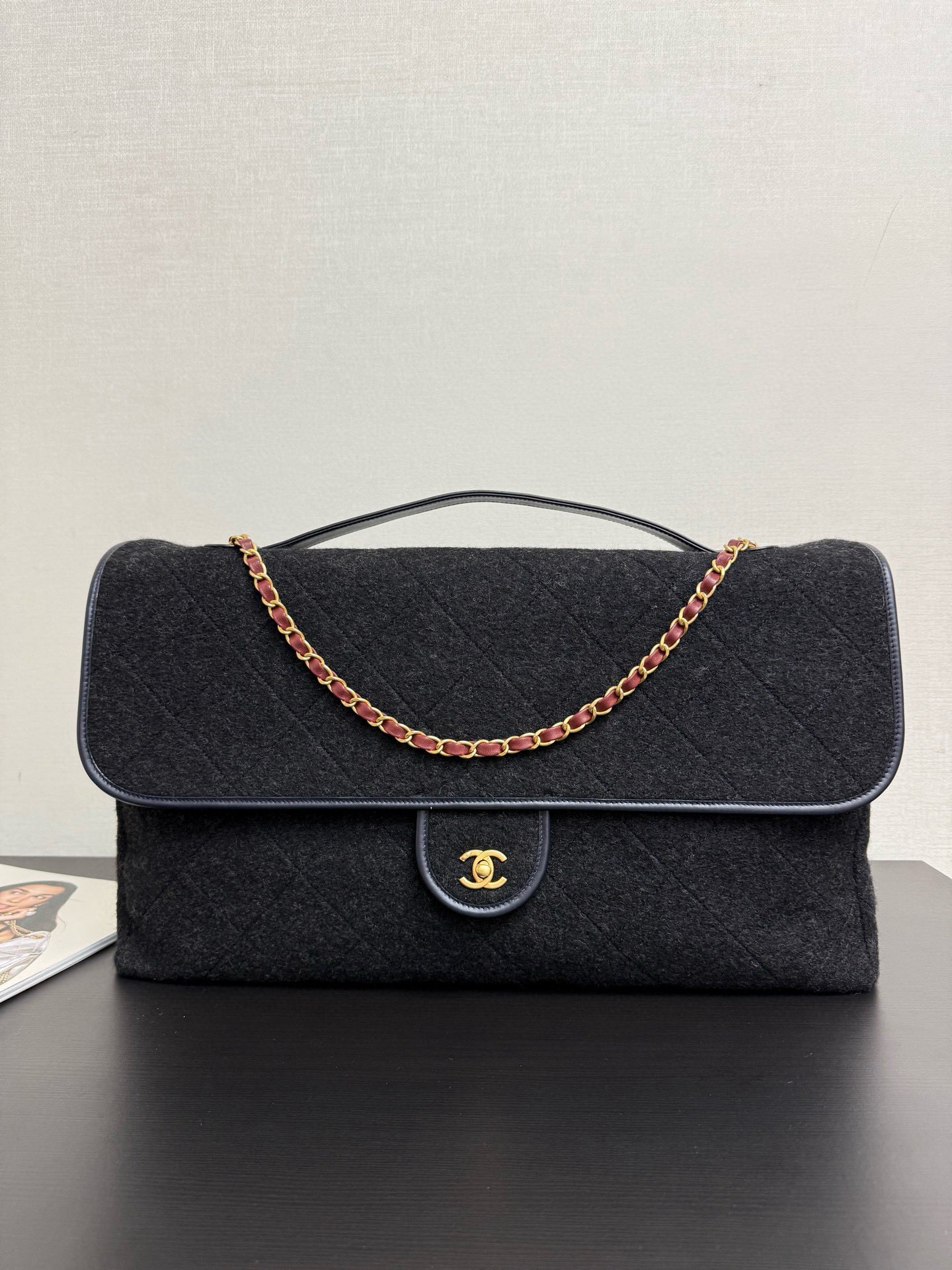Chanel 25K Tweed Felt Bag 라지 숄더백 가방