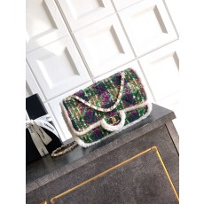 Chanel CF Large 26cm –샤넬 퍼플 & 그린 숄더백 가방