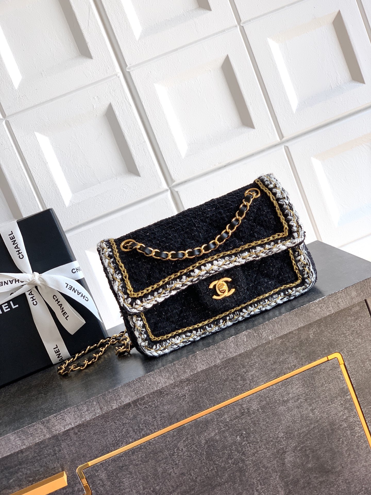 Chanel 25k 샤넬 더블 플랩 트위드 숄더백 핸들백 가방