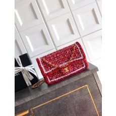 Chanel 샤넬 라지 25cm｜더블 플랩 · 25K 신상 트위드 백 (피치 핑크) 가방