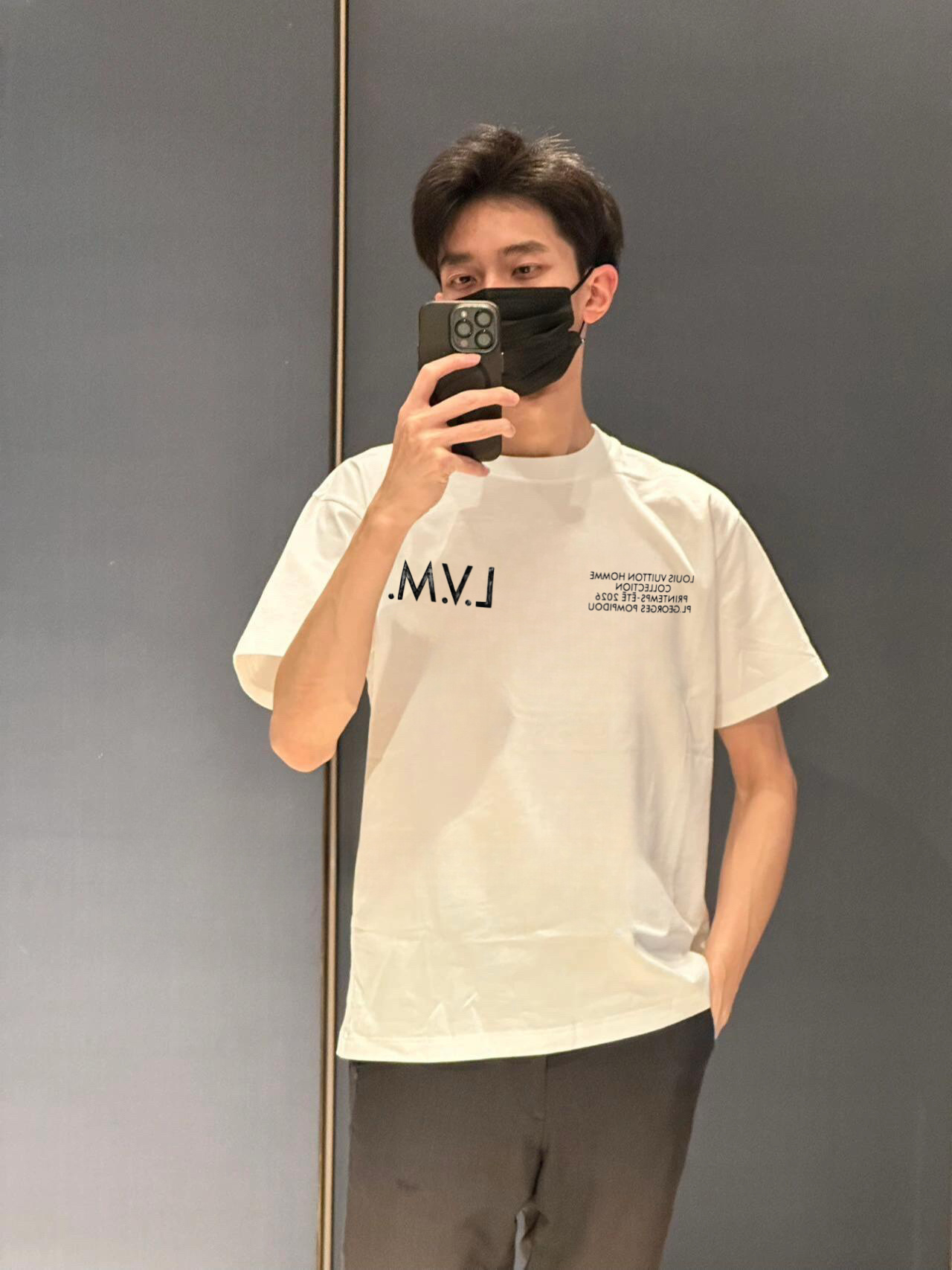 LV 루이비통 빈티지 레터링 프린트 반팔 티셔츠 의류