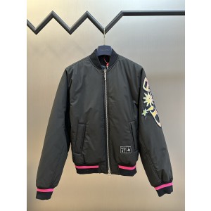 Dior CD 디올 47 네온 핑크 파이핑 바시티 점퍼 자켓 재킷 의류