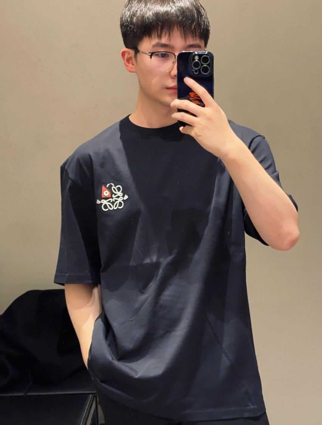 Loewe 로에베 몽키 / 버드 자수 반팔 티셔츠 의류