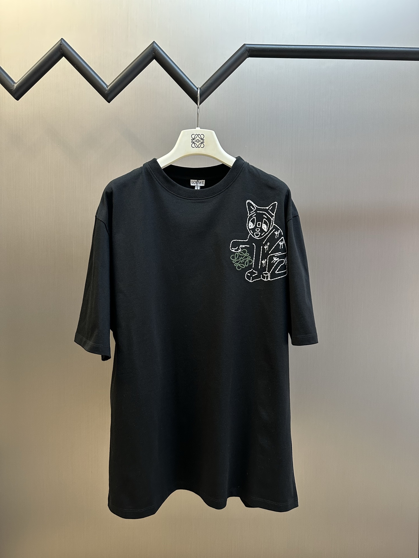 Loewe 로에베 럭키 캣 자수 루즈핏 반팔 티셔츠 의류