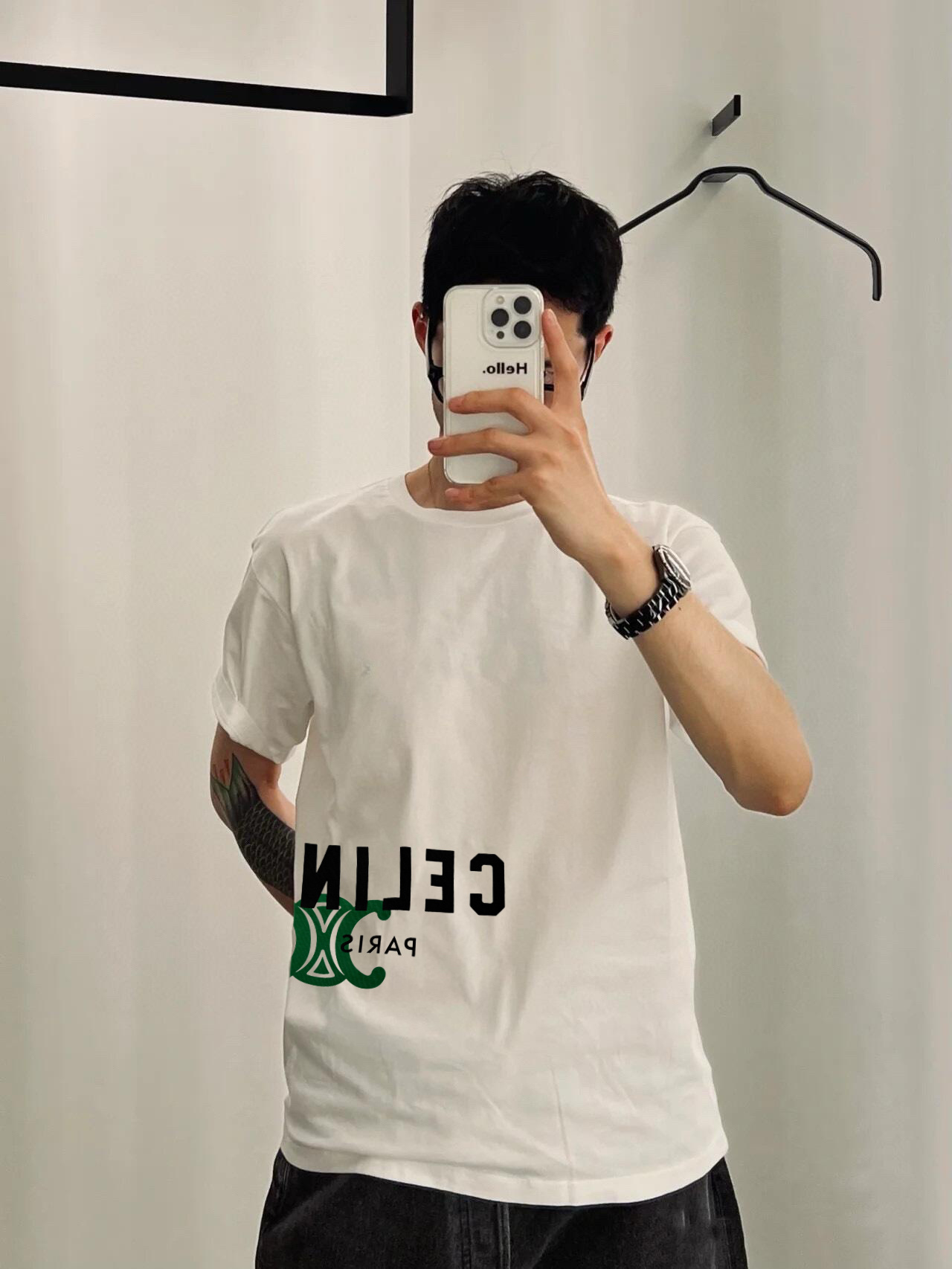 Celine 셀린느 컬러 트리옹프 프린트 반팔 티셔츠 의류