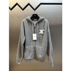 Celine 셀린느 메리노 울 니트 후드 집업 의류