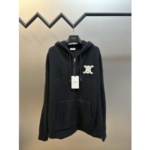 Celine 셀린느 메리노 울 니트 후드 집업 의류