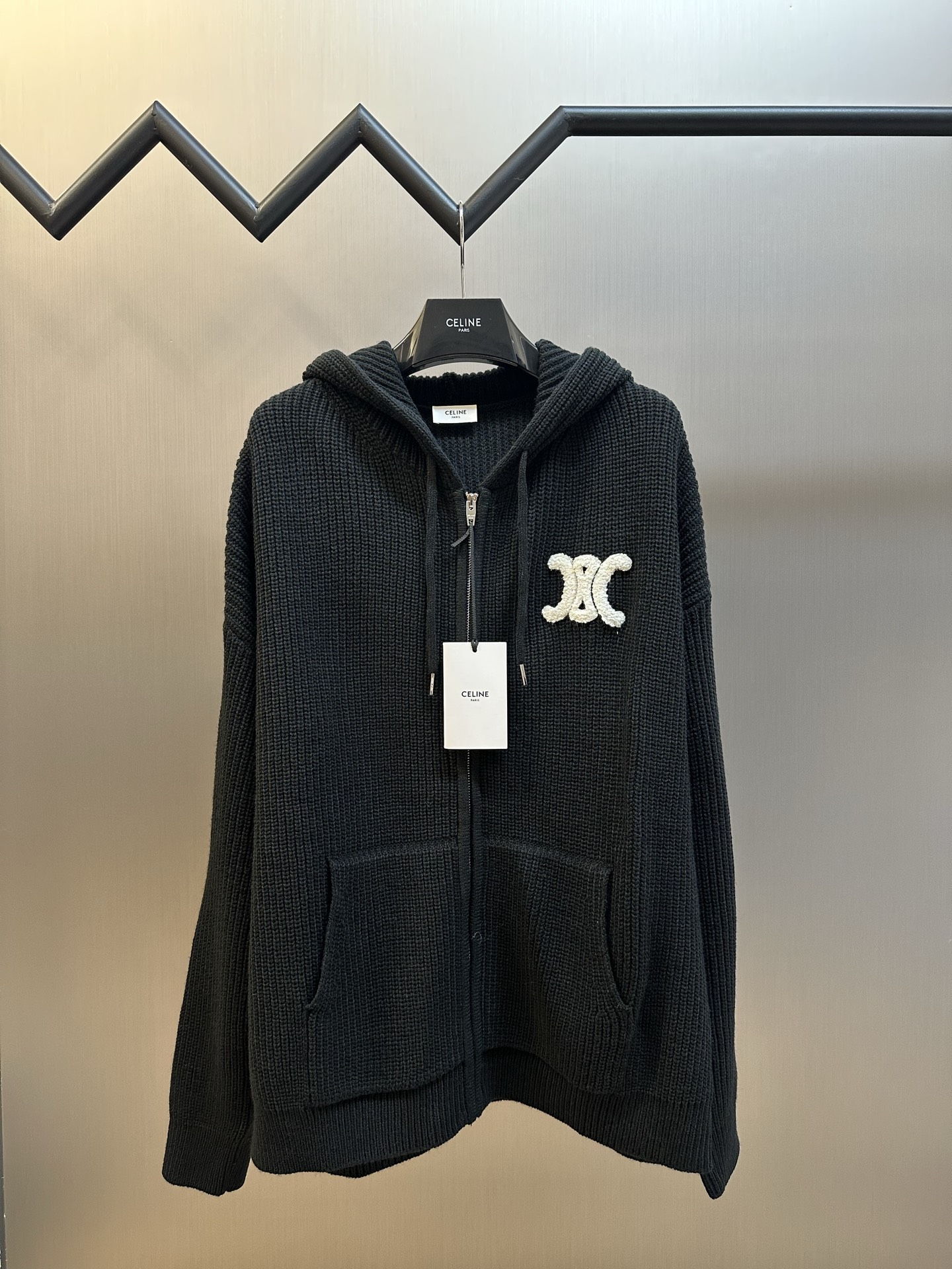 Celine 셀린느 메리노 울 니트 후드 집업 의류