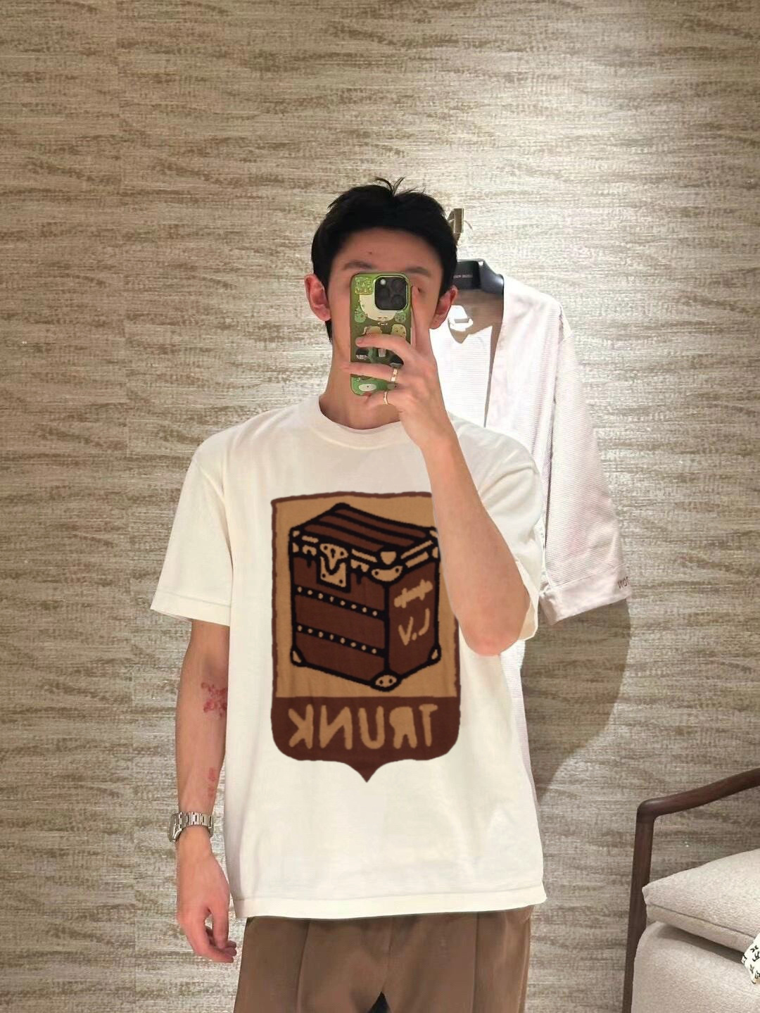 LV 루이비통 트렁크 자카드 니트 반팔 티셔츠 의류