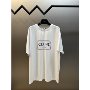 Celine 셀린느 블루 프레임 프린트 반팔 티셔츠 의류