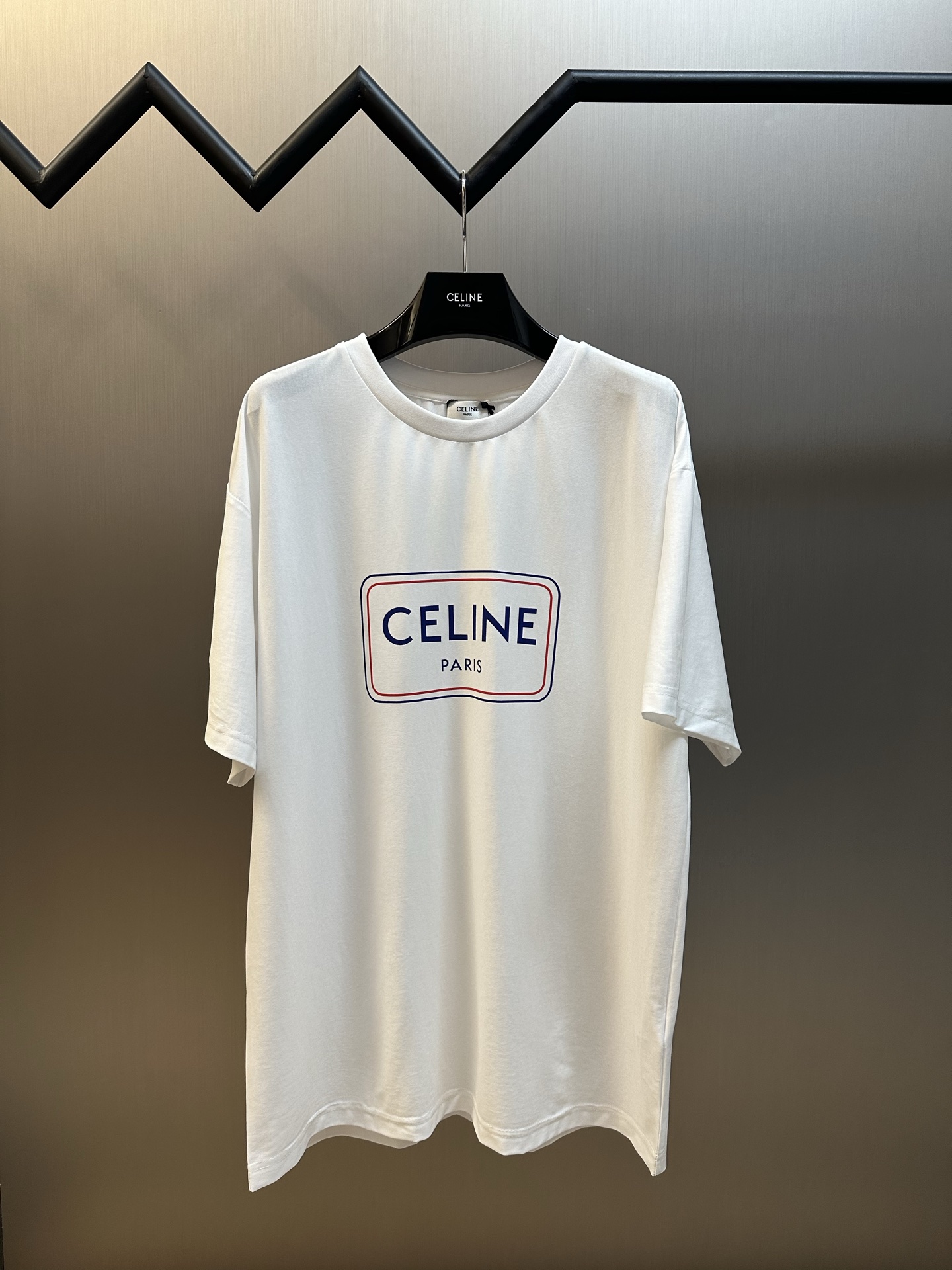 Celine 셀린느 블루 프레임 프린트 반팔 티셔츠 의류